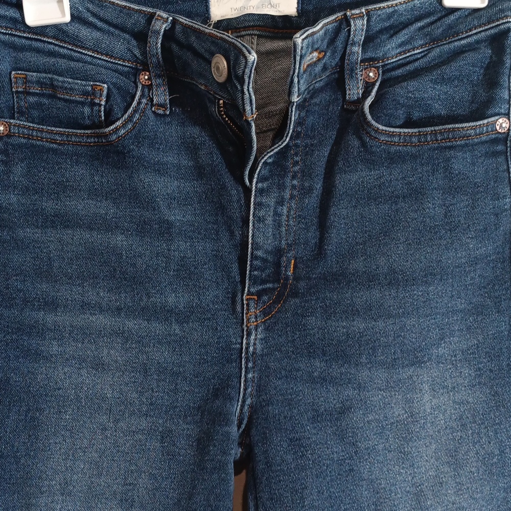 Free People Classic Blue Women's High-Rise Skinny Jeans - Picture 3 of 4